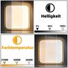 ZMH LED Deckenleuchte Wohnzimmer Ø30CM Dimmbar mit Fernbedienung Modern Deckenlampe Flur, Augenschutz,Einfache Installation, LED fest integriert, 3000-6500K, Eckig LED Deckenleuchte Bild 4