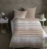 LIVING DREAMS Bettwäsche Bettwäsche-Set NATURAL STRIPES Baumwoll Satin atmungsaktiv, satin, 2 teilig, feine Querstreifen Wende-Bettwäsche hautfreundlich Bild 2