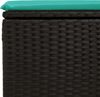 vidaXL 2-tlg. Garten-Sofagarnitur mit Kissen Schwarz Poly Rattan 3328660 Bild 5