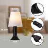 ZMH Nachttischlampe Wohnzimmer Tischlampe mit Kabel - Tischleuchte 2er Set Kleine Lampe Schwarz E14 Tischlampen Moderne Landhausstil für Esstisch Schlafzimmer - Ohne Leuchtmittel Bild 4