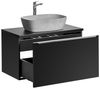 Waschtischunterschrank 80 cm AKAN Schwarz matt inkl. Waschtisch Bild 2