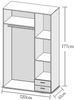 Kleiderschrank >Hamina< in Sonoma-Eiche - 120x177x52cm (BxHxT) Bild 4