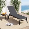 KOMFOTTEU Gartenliege, 2 St, Sonnenliege Liegestuhl mit Rollen & Tisch Bild 2
