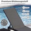KOMFOTTEU Gartenliege, 2 St, Sonnenliege Liegestuhl mit Rollen & Tisch Bild 4