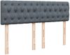vidaXL Boxspringbett mit Matratze Dunkelgrau 140x190 cm Samt 3287741 Bild 5