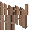 WPC Gartenzaun mit Rundbogen (165-185)x376 cm Braun [neu. holz] Bild 4