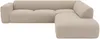 Vente-unique - POGNI Sofa SamtStoff Beige - B 221 cm x H 73 cm x L 269 cm Bild 3
