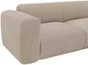 Vente-unique - POGNI Sofa SamtStoff Beige - B 221 cm x H 73 cm x L 269 cm Bild 5