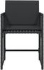 vidaXL Gartenstühle mit Kissen 4 Stk. Schwarz Poly Rattan 365035 Bild 5