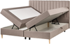 Boxspringbett mit Stauraum OFFICER Stoff Taupe 180 x 200 cm Bild 5