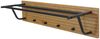 Wandgarderobe HWC-N78, 2 Kleiderstangen 4 Haken, skandinavischer Stil Metall Holz Melamin MVG 20x80x27cm ~ natur Bild 5