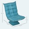 Bodenstuhl 62 x 70 x 95 cm drehbar – blauer Relaxsessel mit verstellbarer Rückenlehne Bild 2