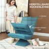 Bodenstuhl 62 x 70 x 95 cm drehbar – blauer Relaxsessel mit verstellbarer Rückenlehne Bild 5