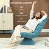 Bodenstuhl 62 x 70 x 95 cm drehbar – blauer Relaxsessel mit verstellbarer Rückenlehne Bild 4