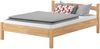 Erst-Holz breites Einzelbett aus massiver Buche 120x200 cm inkl. Rollrost, natur Bild 3
