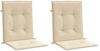 vidaXL Gartenstuhlauflagen für Niedriglehner 2 Stk. Beige 100x50x3 cm 47564 Bild 3