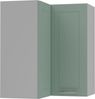 Eck-Hängeschrank KVANTUM 2-türig 60x60cm Korpus- & FrontFarbe: mint matt / grau (Q-W12/60) Bild 1