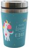 Dekohelden24 Thermobecher Thermobecher/Becher to go, Kaffeebecher, Isolierbecher, Einhorn, 1-tlg, Metall Bild 4