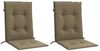 vidaXL Niedriglehner-Auflagen 2 Stk. Melange Taupe 100x50x4 cm Stoff 4002469 Bild 4