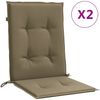 vidaXL Niedriglehner-Auflagen 2 Stk. Melange Taupe 100x50x4 cm Stoff 4002469 Bild 2