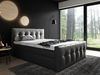 Boxspringbett OWEN mit Bettkasten 180x200 cm Kunstleder Schwarz Bild 4