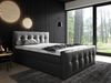 Boxspringbett OWEN mit Bettkasten 180x200 cm Kunstleder Schwarz Bild 3