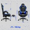 Yaheetech Gaming-Stuhl mit Massagefunktion & Kopfstütze & Fußstütze Ergonomischer PC-Stuhl, höhenverstellbarer Drehstuhl Computerstuhl Verstellbare Rückenlehne Bild 4