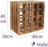 CHICCIE Weinregal Wino Flaschenregal aus Holz Geflammt + Regal, 1-tlg. Bild 5