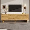 TV-Schrank 155 cm mit Wellenmuster – moderne Medienkonsole in Holzoptik mit viel Stauraum Bild 2