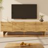 TV-Schrank 155 cm mit Wellenmuster – moderne Medienkonsole in Holzoptik mit viel Stauraum Bild 5