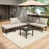 Merax 'Rope Modular' Gartenlounge-Set für 6 Personen, Seilgeflecht & Glas beige Bild 2