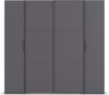 rauch Kleiderschrank, Dreh- und Schwebetürenschrank KRONACH, 4-türig, Grau metallic, 225 x 210 x 59 cm Bild 2
