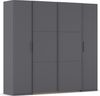 rauch Kleiderschrank, Dreh- und Schwebetürenschrank KRONACH, 4-türig, Grau metallic, 225 x 210 x 59 cm Bild 3