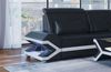 Mini Ecksofa Napoli L Form aus Leder - Ledermix - schwarz-weiß - Rechts Bild 5