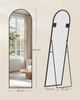 SONGMICS Ganzkörperspiegel, 150 x 40 cm, gewölbter Standspiegel, Rahmen aus Aluminiumlegierung, Hartglas, für Schlafzimmer, Wohnzimmer, Garderobe, tintenschwarz LFMDE035B01 Bild 5