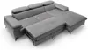 Vente-unique - SAMARA Sofa SamtStoff Grau - B 193 cm x H 75 cm x L 280 cm Bild 5