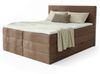 Boxspringbett Mollo XL mit 2 Bettkästen und Topper, mit Taschenfederkern- und Bonellfederkernmatratze, Doppelbett, Polsterbett aus Cordstoff mit Stauraum (Braun (Tilia 17), 160 x 200 cm) Bild 2