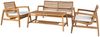 Lounge-Set MALAGA – 4-teilig Teakholz für Garten Terrasse Balkon Wintergarten Bild 2