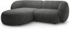 Micadoni Ecksofa Kate 2-Sitzer Links Strukturierter Stoff Dunkelgrau Melange Bild 2