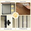 Hundekäfig Möbel für 2 Hunde, Doppel-Hundekäfig mit Trennwand, Robuste Hundebox aus Holz, Hundekäfige mit Scheunentür, TV-Ständer-Design für Mittelere/Große Hunde, Weiß Braun Bild 5