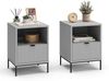 Nachttisch Eliza Grau 2er Set Vicco Bild 5