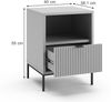 Nachttisch Eliza Grau 2er Set Vicco Bild 2