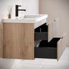 Badezimmer Badmöbel-Set Thermis 100 cm – Eiche Hell – Badezimmermöbel mit Waschbecken Bild 3