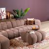 Bronx71 Ecksofa Luca XL aus Bouclé-Stoff rot/rosa links Bild 4