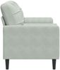 vidaXL 2-Sitzer-Sofa mit Zierkissen Hellgrau 140 cm Samt 3278219 Bild 4