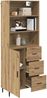 vidaXL Highboard mit Schubladen Artisan-Eiche 69,5 x 34 x 180 cm 3416043 Bild 3