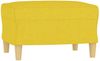 vidaXL 3-tlg. Sofagarnitur mit Kissen Hellgelb Stoff 3202147 Bild 4