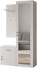 AX LIVING Flurgarderobe Weiß Modern Magnola 100cm Breite, mit Spiegel & Stauraum Bild 2