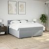 vidaXL Boxspringbett mit Matratze Hellgrau 180x200 cm Stoff 3288281 Bild 4
