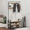 vidaXL Garderobenständer Artisan-Eiche 95 x 34 x 184 cm Holzwerkstoff 879964 Bild 4